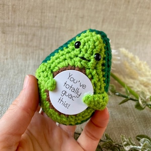 Avocado supporto emotivo - Il tuo portafortuna per il buon umore - idea regalo divertente - regalo di compleanno - regali speciali - all'uncinetto
