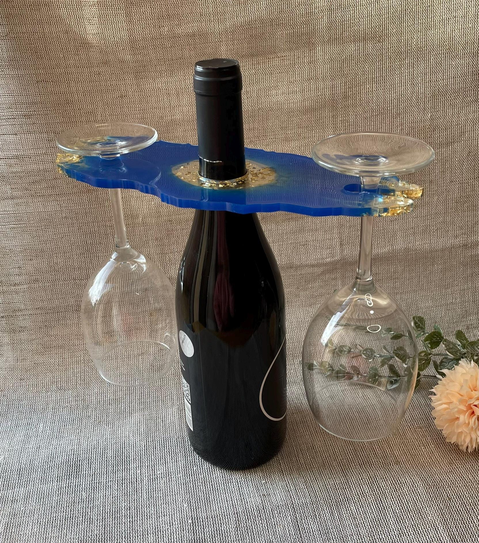 Epoxy Wine Butler-Gifts-Wedding Gifts-Resin Art-Champagne Glass Holder-Wine Glass Holder-Custom-Home Decor-Anniversary Gifts