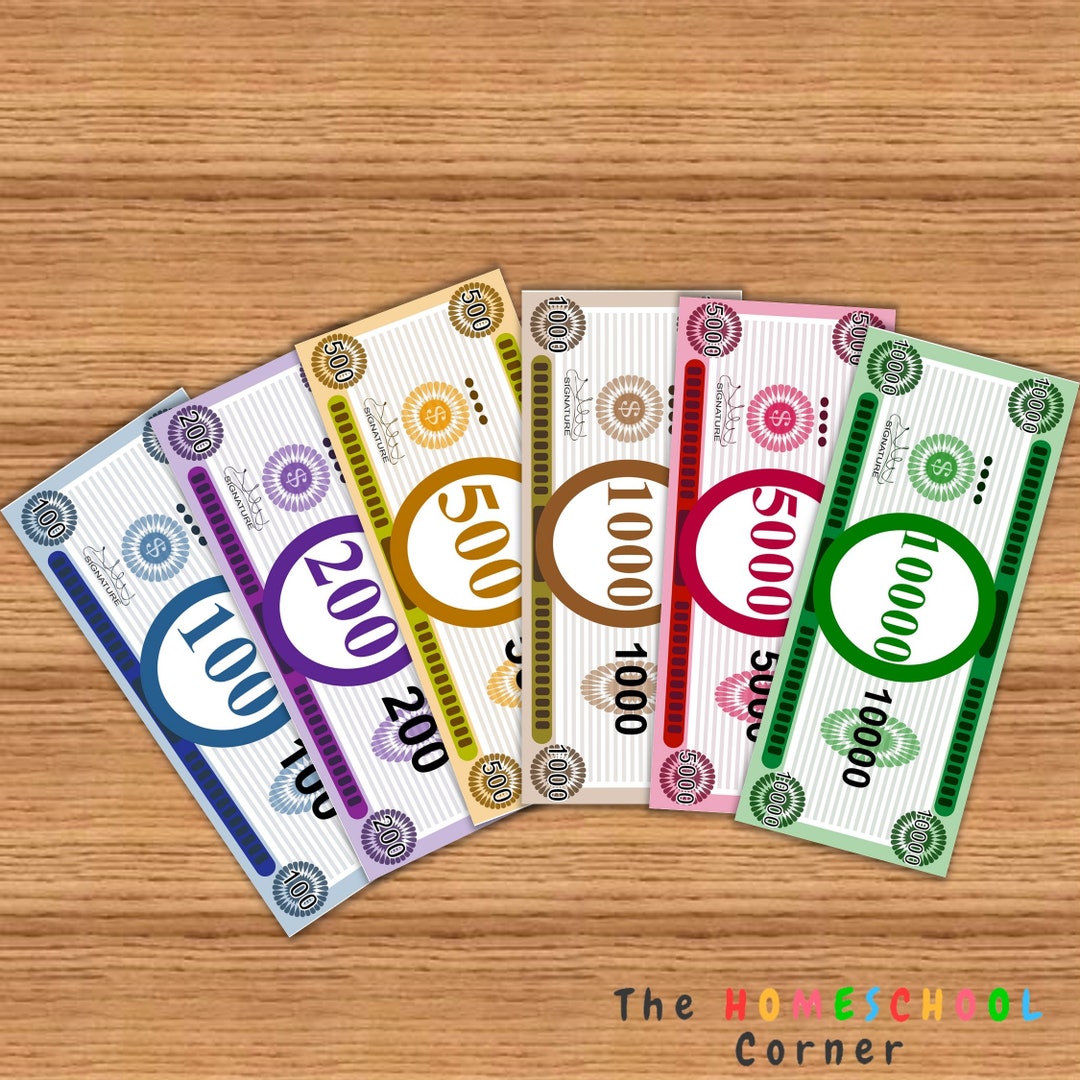 Printable Play Money Custom Play Money Party Money Pretend Etsy Hong Kong