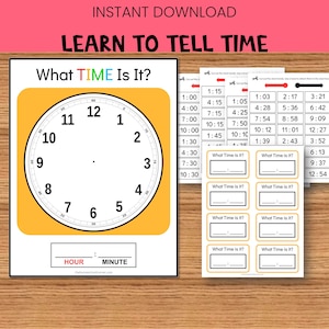 Printable Clock Face: Learning to Tell Time Activity (PDF)