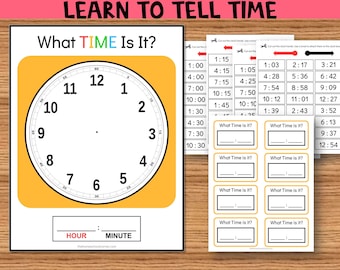 Printable Clock Face: Learning to Tell Time Activity (PDF)