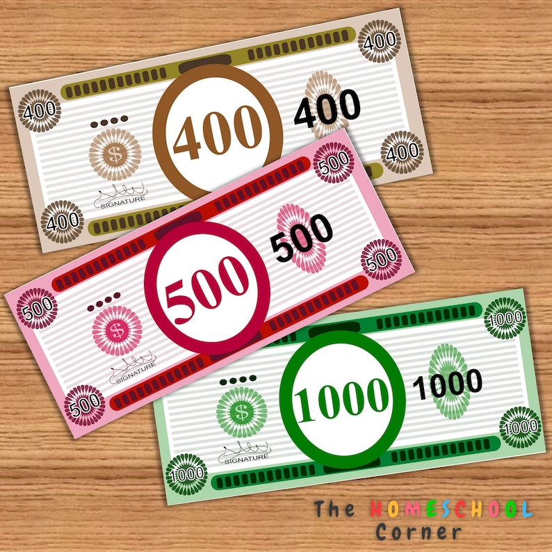 Printable Play Money Kids Play Money Party Money Budget - Etsy