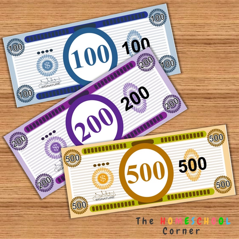 Printable Play Money, Custom Play Money, Party Money, Pretend Money