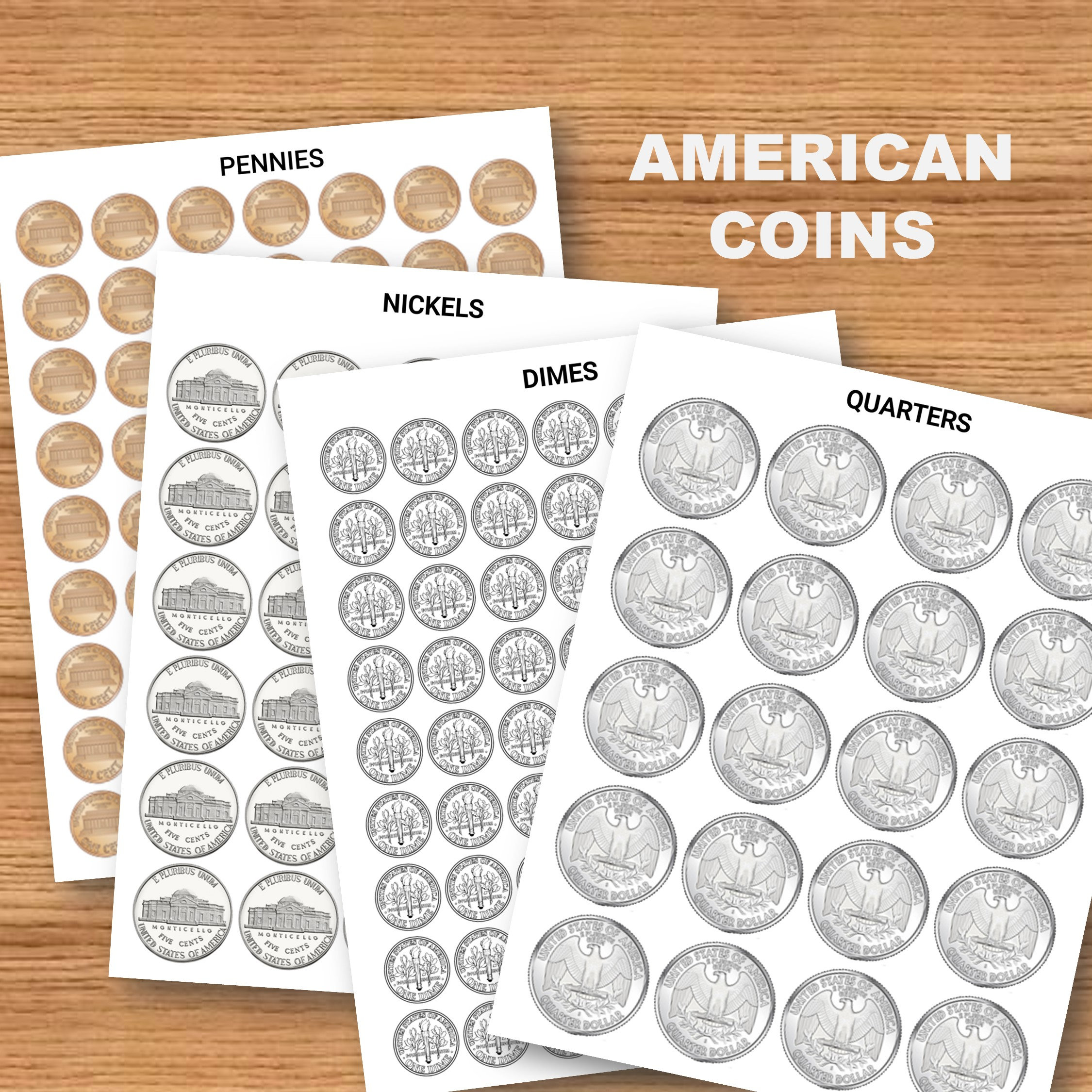 Large Printable Coins Large Printable Coins