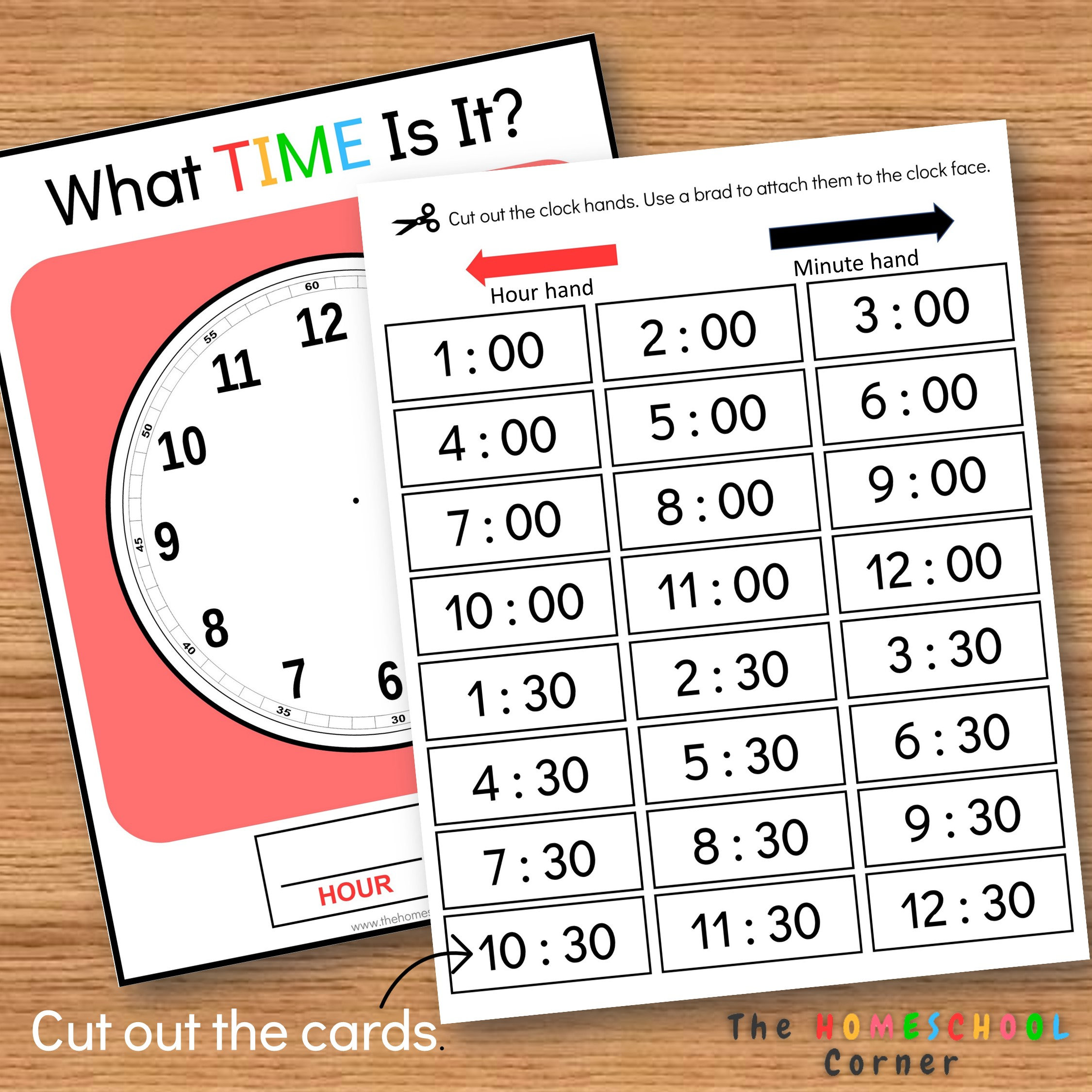 Buy Telling Time Clock Face Printable Classroom Clock Learn to Online ...