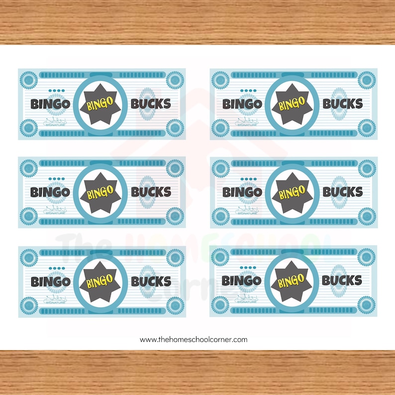 Bingo Bucks Printable, Bingo Game Money, Prop Money, Fake Money, Reward ...