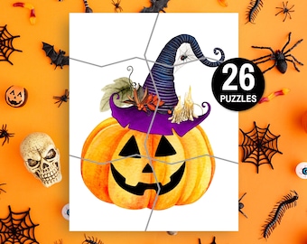 Puzzle stampabili di Halloween per bambini: attività per feste spettrali (download PDF)