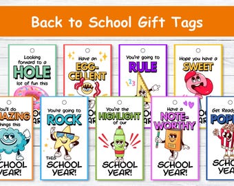 Printable Back to School Gift Tags: Student & Teacher Welcome (PDF Download)