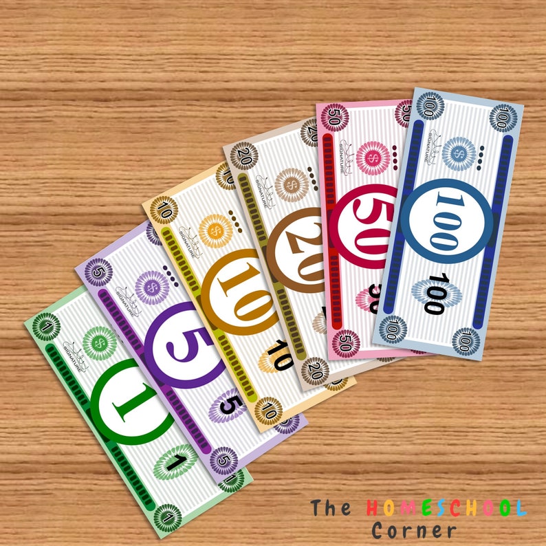 Printable Play Money Kids Learning Activity Printable Play Money By 