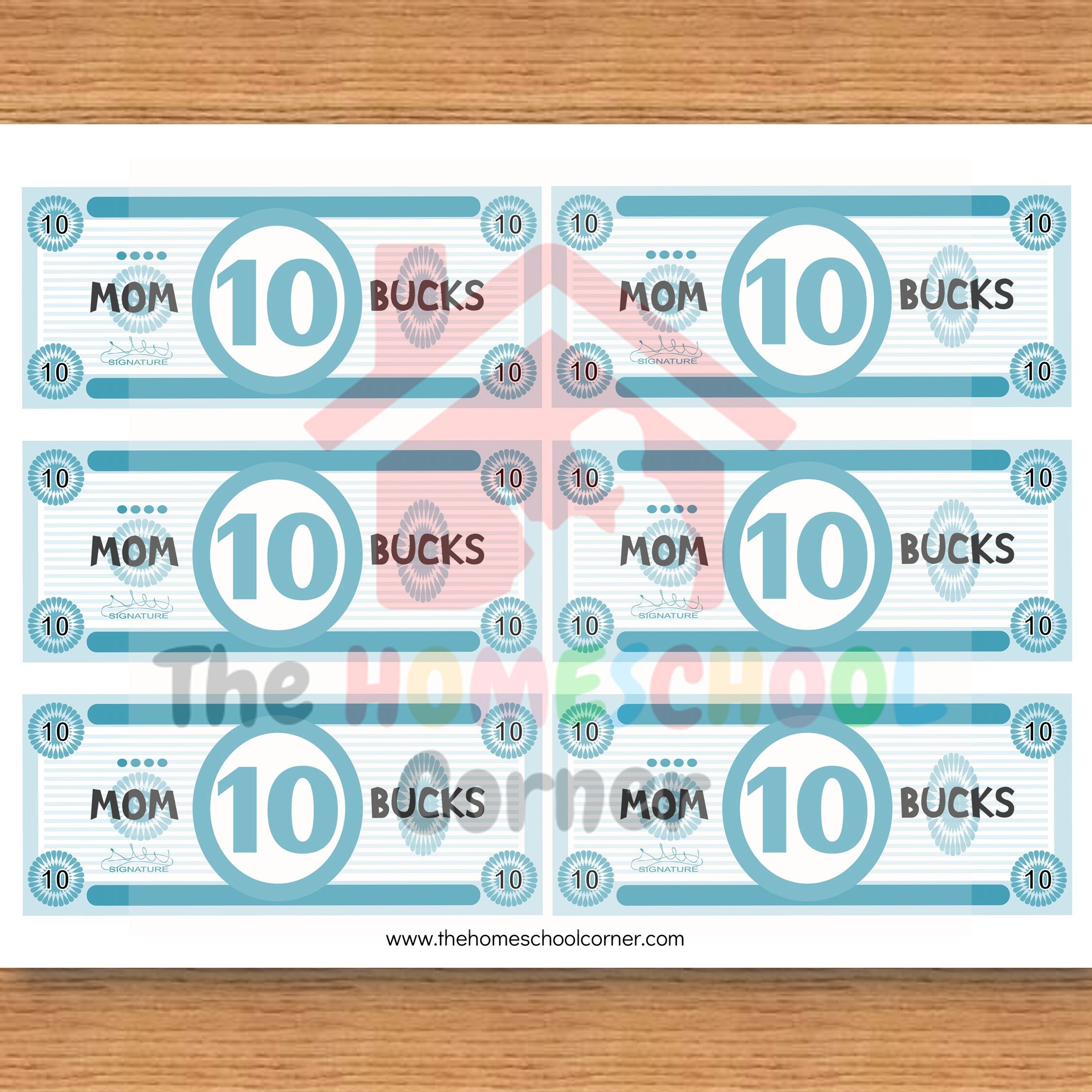 Mom Bucks Printable Chore Chart Money Reward System Kids Etsy Canada