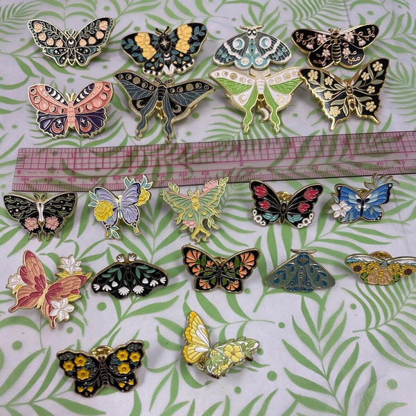 Butterfly Bird Plant Animal Pins | add-on ONLY or will ship NO TRACKING in envelope | Perfect birthday holiday gift for plant animal lovers