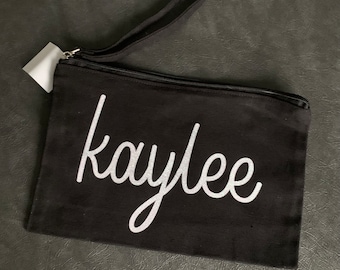Personalized Canvas Zipper Pouch