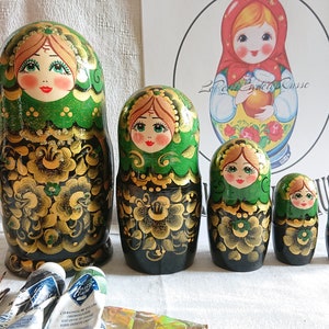Handgefertigte Matrjoschka &quot;Karelisches Muster&quot;