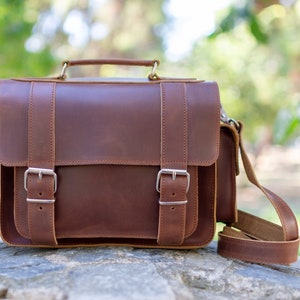 Borsa per fotocamera in pelle, fotocamera DSLR Vinatge, borsa in pelle fatta a mano, borsa retrò, borsa a tracolla, borsa a tracolla, borsa, regalo per fotografo, dimensione standard