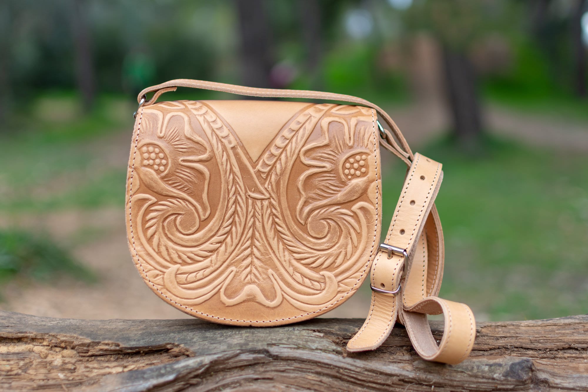 Hair-On Cow Print Vertical Crossbody Bag in WARM TAN