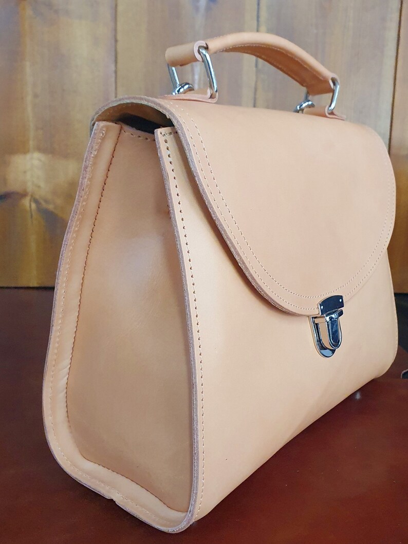 Classic Top-Handle Leather Bag