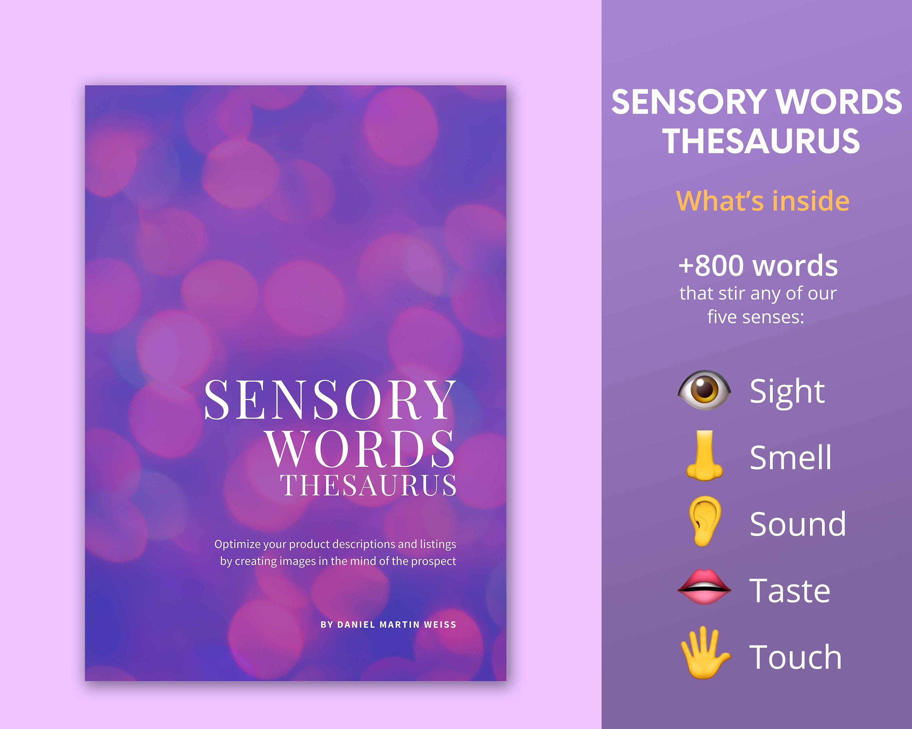 Writing Prompts Sensory Words Thesaurus for Product Descriptions