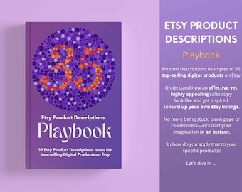 Etsy Product Descriptions Playbook | How to Sell on Etsy Successfully | Product Listing Template Etsy | High-converting Copywriting Examples
