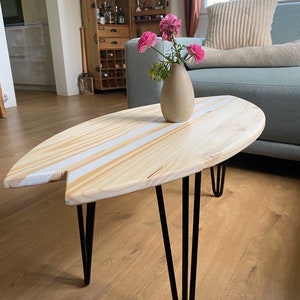 Table basse bois planche de surf image 4