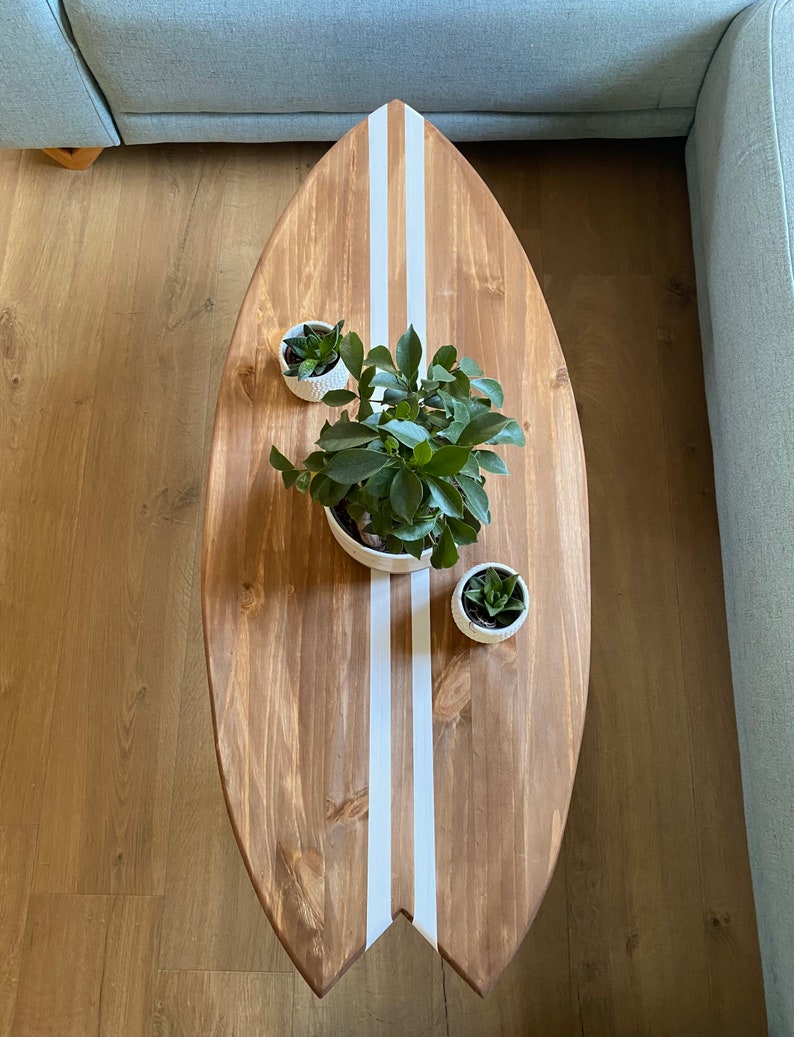 Table basse bois planche de surf image 4