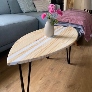 Table basse bois planche de surf image 1