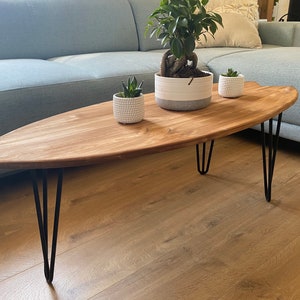 Wooden surfboard coffee table