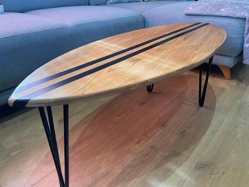 Table basse bois planche de surf image 9