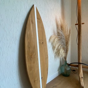 Wooden surfboard decoration