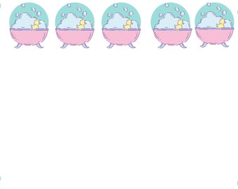 Zoom Background, baby shower, bath theme