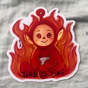 this is fine meme funny sticker