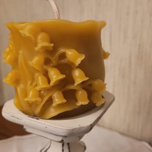 Lily of the Valley Beeswax Candle