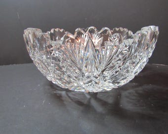 Vintage American Brilliant Cut Bowl - Rare ABP Crystal Bowl  SH
