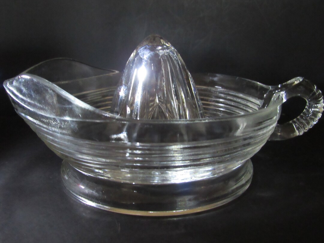 Vintage 1930's Depression Glass Anchor Hocking Juicer Etsy