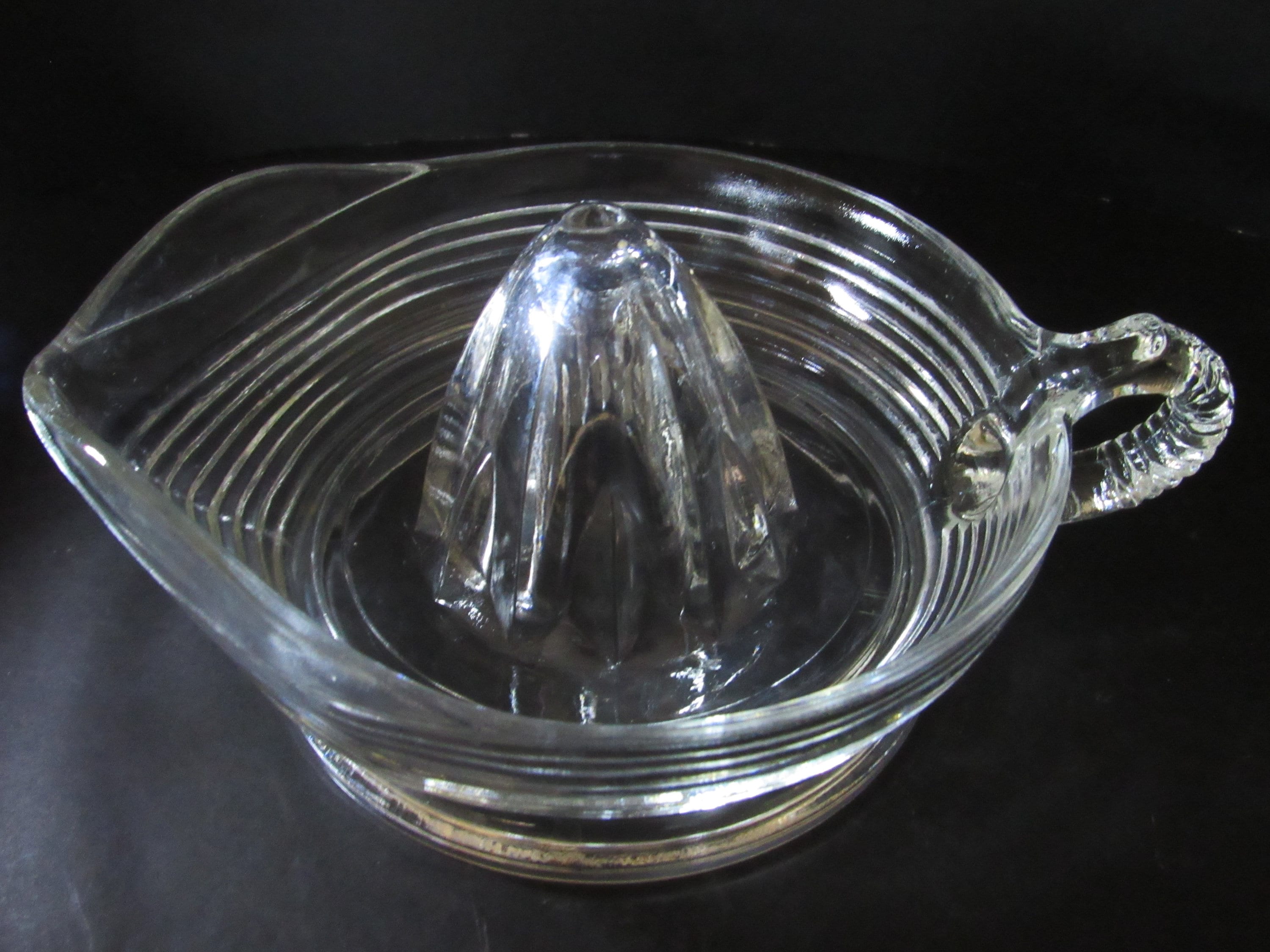 Vintage 1930's Depression Glass Anchor Hocking Juicer Etsy