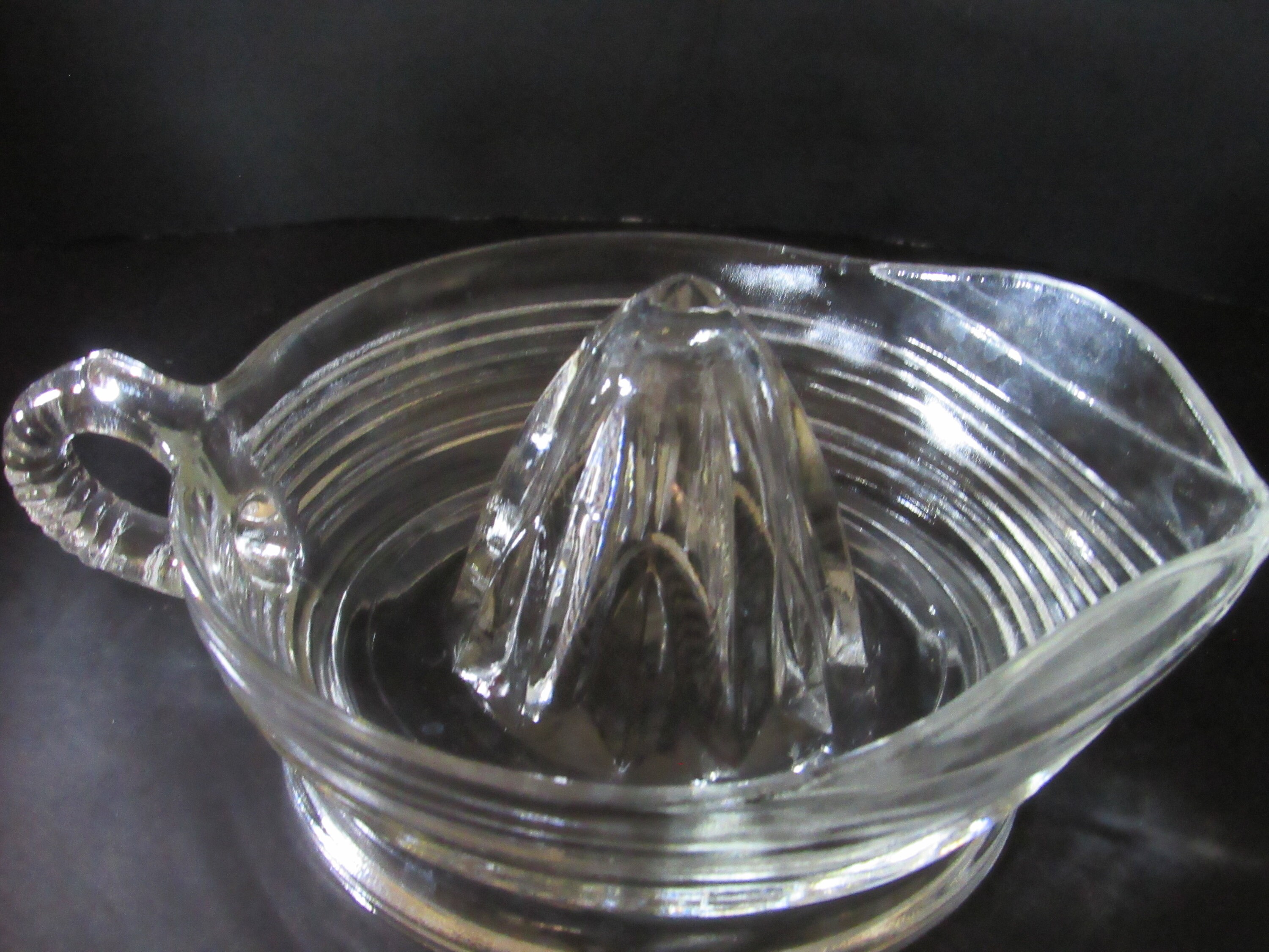 Vintage 1930's Depression Glass Anchor Hocking Juicer Etsy