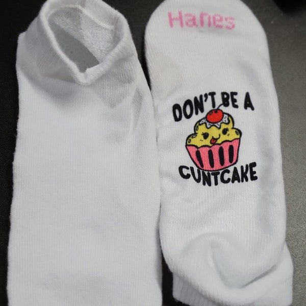 Humorous Socks, Cuntcake, Twatwaffle, ladies, gifts for her, gag gift, valentines, Stocking stuffer, white elephant gift, coworker gift,