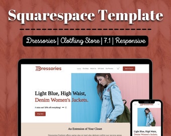 Dressories | Squarespace 7.1 Ecommerce Template | Squarespace Shop Template