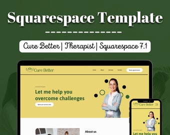 Curebetter Squarespace Template Therapist | Therapist, Counsellor, Coach Squarespace Website Design