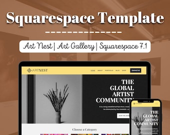 Squarespace Template for Artists | Squarespace Website Template