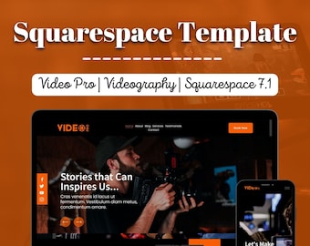 Squarespace website template for Videographers | Content Creators Website Template