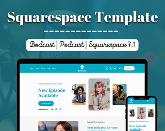 Plantilla de sitio web de Podcast Squarespace / Squarespace 7.1