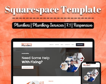 Squarespace Template 7.1 | Plumbing Website Template | Handyman Website Theme