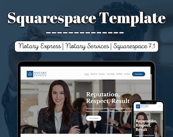 Squarespace Notary Website Template | Notary Services Website Theme