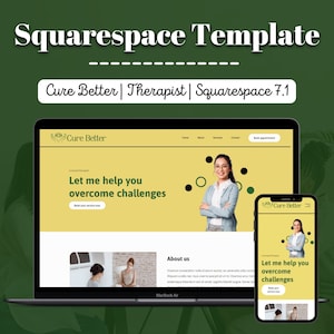 Curebetter Squarespace Template Therapist | Therapist, Counsellor, Coach Squarespace Website Design