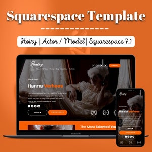 Squarespace 8.1 Website Template für Schauspieler und Models Bild 1