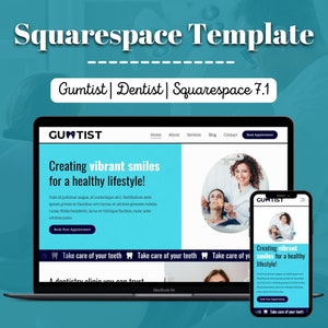 Squarespace Website template for Dentist | Squarespace 7.1 | Website Theme