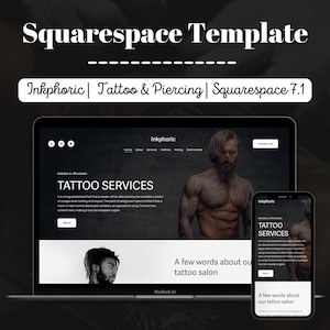 Squarespace 7.1 Website Template for Tatoo Artists