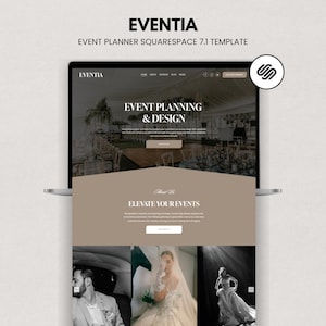 Modello di sito web per la pianificazione di eventi Squarespace per matrimoni e feste