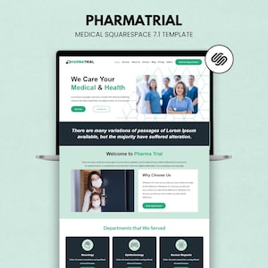 Squarespace 7.1 Medical Website Template for Pharma & Healthcare Services