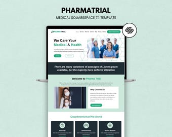 Squarespace 7.1 Medical Website Template for Pharma & Healthcare Services